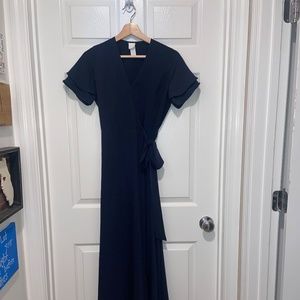 H&M long wrap dress